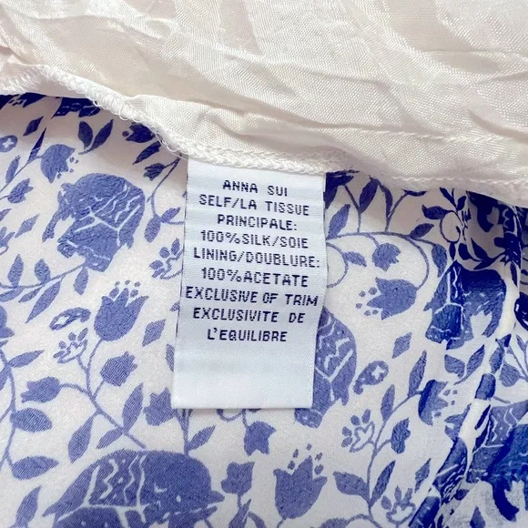 Silk Anna Sui Elephant Ruffle Dress - Picture 6 of 7